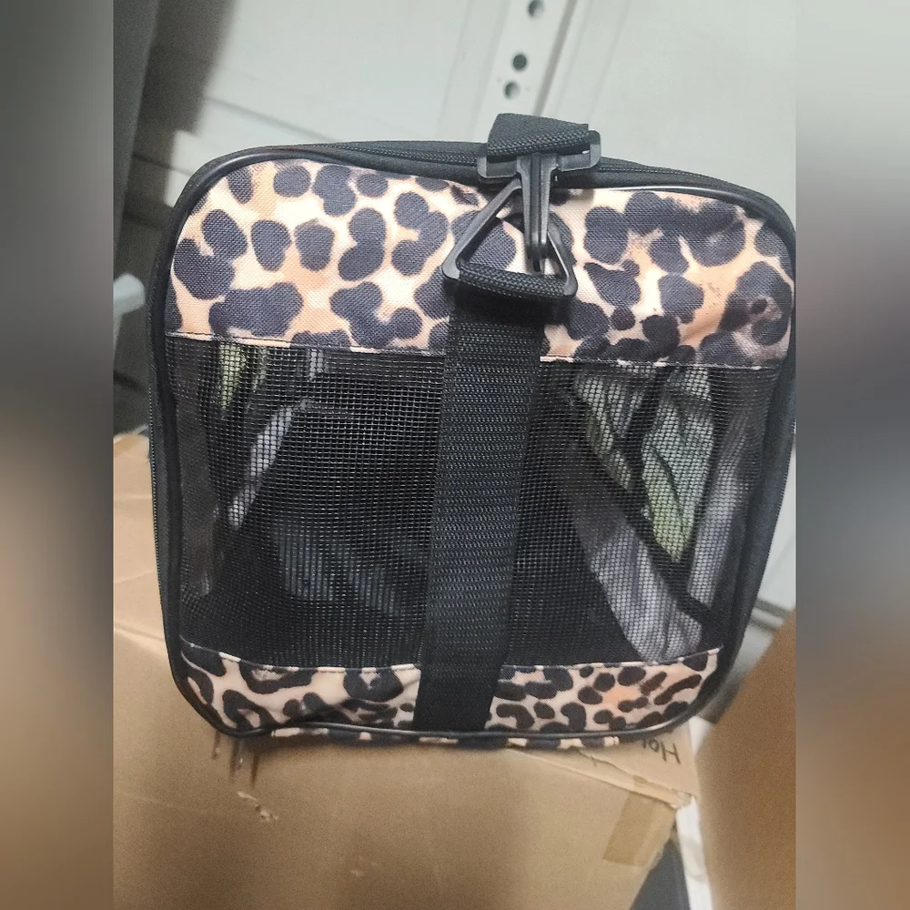 New Cheetah Print Dog Carrier (18x10.5x11)